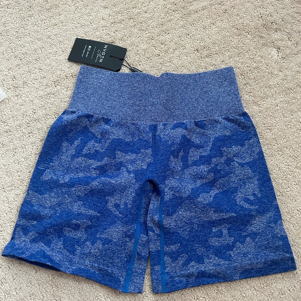 NVGTN blue biker shorts